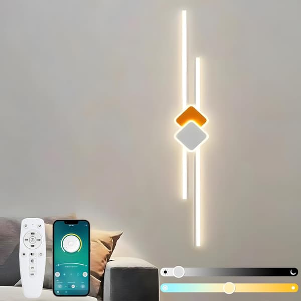 LED-belysning sort 65cm | 17W | dæmpbar | fjernstyret