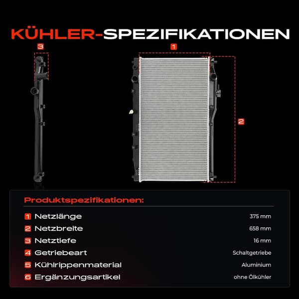 Motorkøler Honda S2000 AP 2.0L | aluminium | reservedel