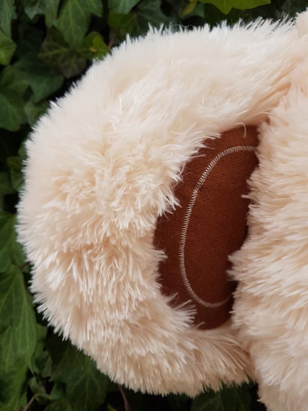 Plysdyr kæmpeformat beige brun | 75x85 cm | blødt materiale