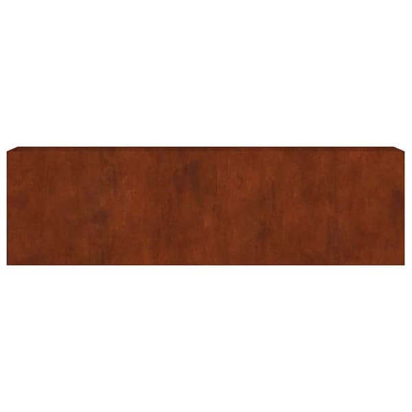 Højbed 280x40x80 cm | cortenstål | rustfarvet | rektangulær