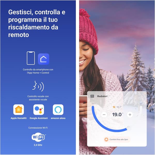 WiFi-termostat Smarther2 | vit | programmerbar | appstyrd | SXW8002W