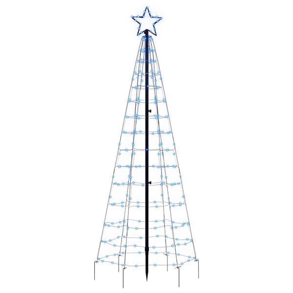 Lysgran 180 cm | blå | 220 LED-lys | julebelysning