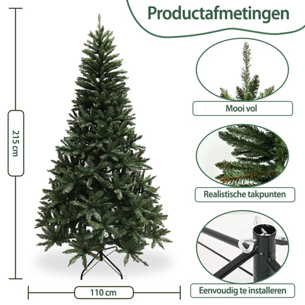 Vardagsrumsgran 220 cm | grön | konstmaterial | stålbas