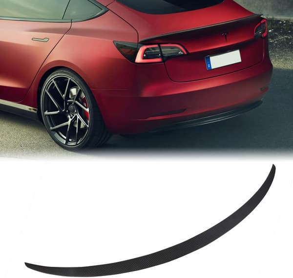 Bakspoiler Tesla Model 3 2018-2023 | Glanssvart | ABS-plast | Vingprofil