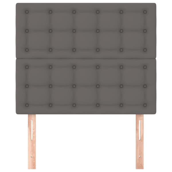 Hovedgærde sæt gråt | 80x5x78/88 cm | kunstlæder 2-pak