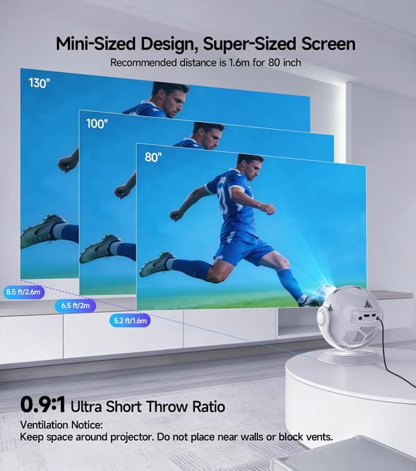 HY300F projektor | 4K-stöd | Android 14 | WiFi 6 | Bluetooth 5.4