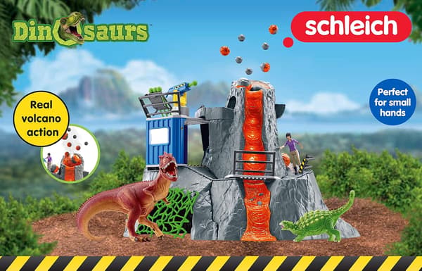 Vulkanekspedition legesæt | LED-lys | røgfunktion | dinosaurfigurer | 42564