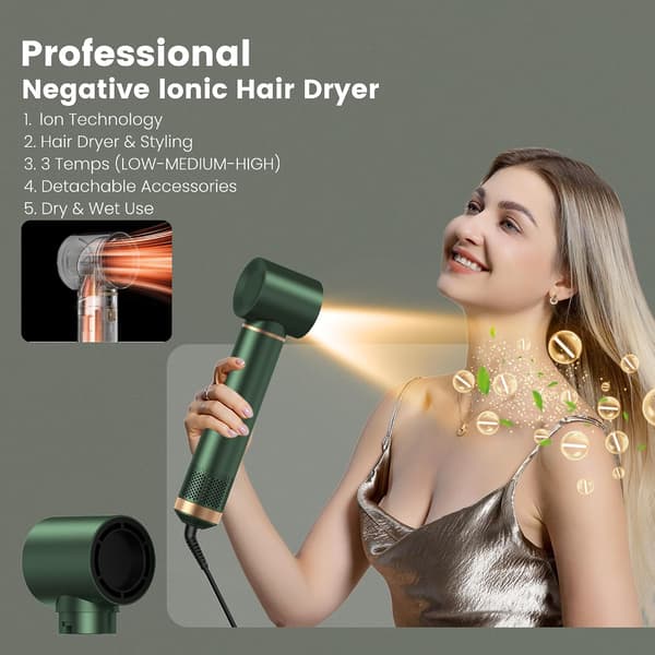 Hårstylingsystem 5-i-1 | roterande borsthuvud | locktångsfunktion | multifunktionell