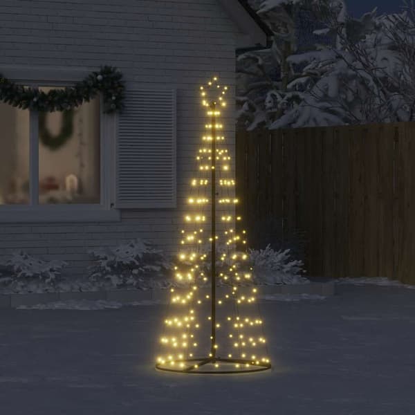vidaXL LED Julgran 200 LED Varmvit 182 cm