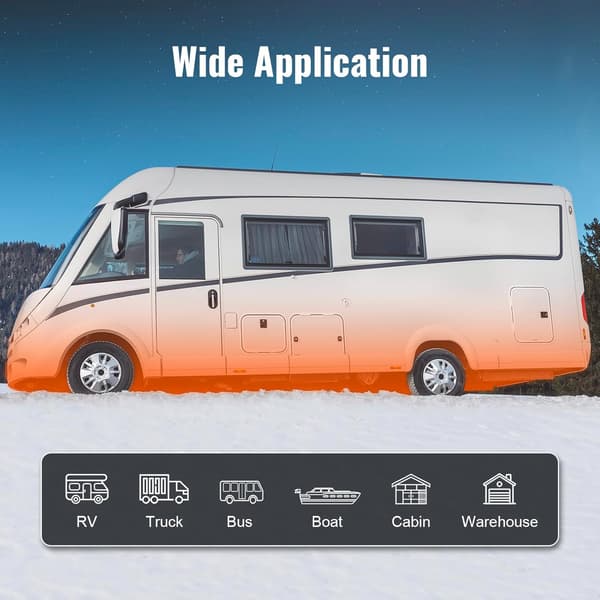 Husbilsvärmare 12V 8KW | Orange | LCD | Bluetooth | Båt | Garage | Värmesystem