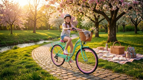 Børnecykel 26 tommer | mintgrøn | 7 gear | piger | stålramme
