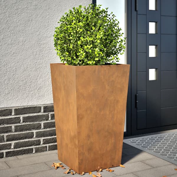 Blomlådor stål 2-pack | 45x45x75 cm | väderbeständigt material | 2 st