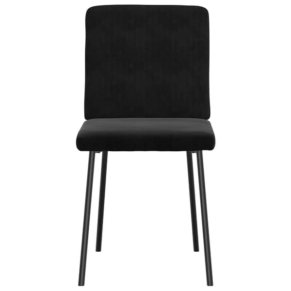 Stolar sammet 4 st | svarta | matrumsmöbler | stoppad sits