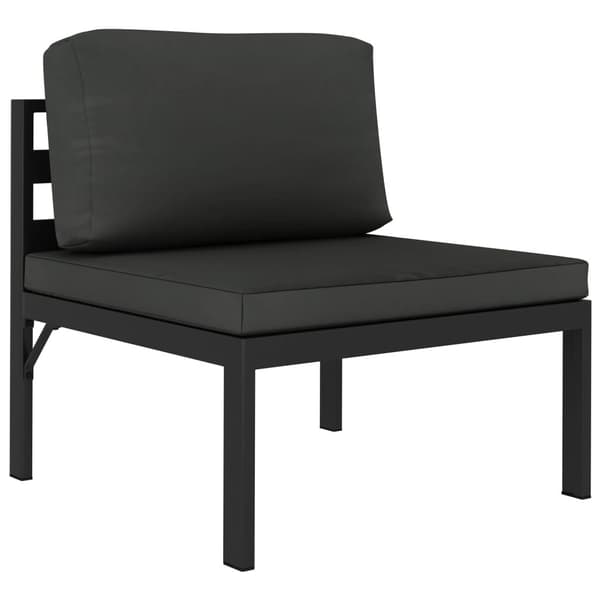 Trädgårdsmöbel 3 delar | aluminium | antracit | modulär design | kuddar