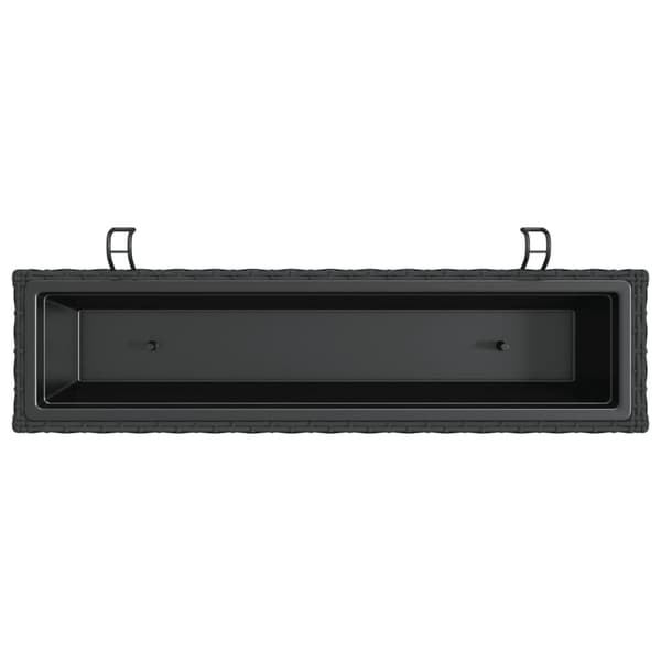 Urtepotteskjulere til ophæng | sort polyrattan | 2-pak