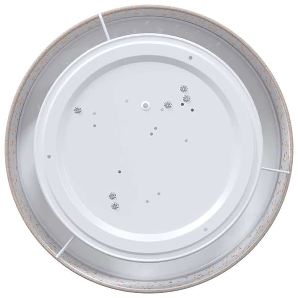Tygplafond gråbrun | 38 cm diameter | takbelysning