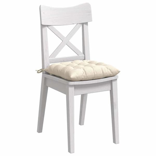 Stolsdynor 4-pack | Bomull | 40x40x6 cm | Gräddvit