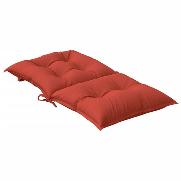 Utekuddar 2-pack | melerad röd | 100x50x7 cm | låg rygg | polyester
