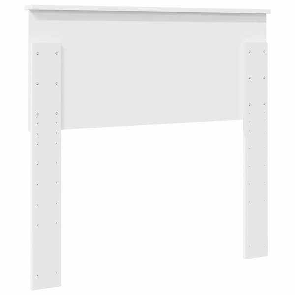 Sänggavel vit 93x7x100 cm | konstruerat trä | rektangulär