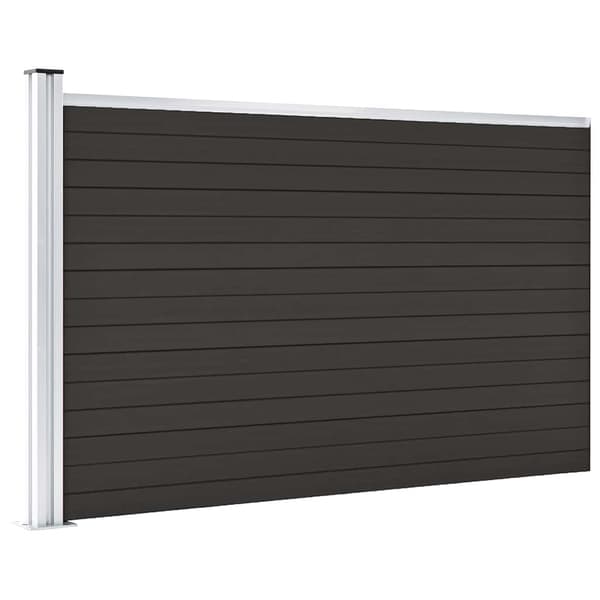 Hegnspanel 175x105 cm | HKC | Sort | Trækomposit