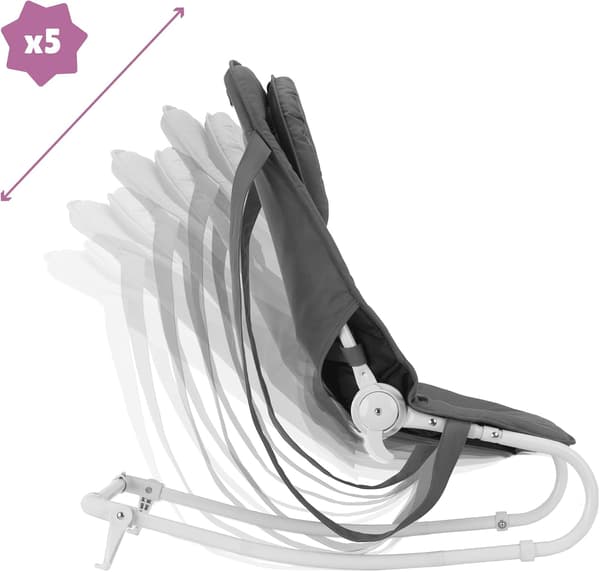 Babysitter Easy grå | 76 x 39 x 67 cm | ställbar vilstol