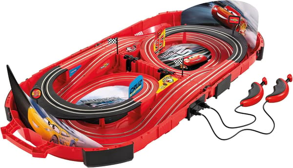 Bilbane 2,77 meter | rød | Lightning McQueen og Cruz Ramirez | med håndkontroller