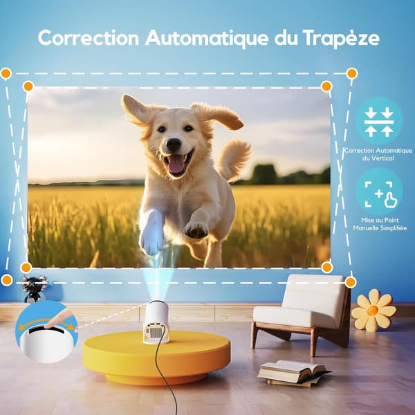 Smartprojektor O2 1080P | Android 11 | Wi-Fi 6 | Bluetooth 5.2 | 180° rotation