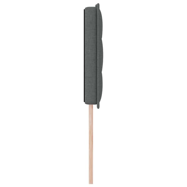 Sengegavl 140 cm | højdejusterbar | mørkegrå | stof