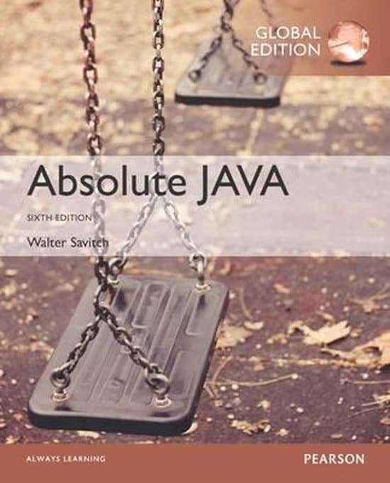 Absolute Java Olp med Myprogramminglab Global Edition