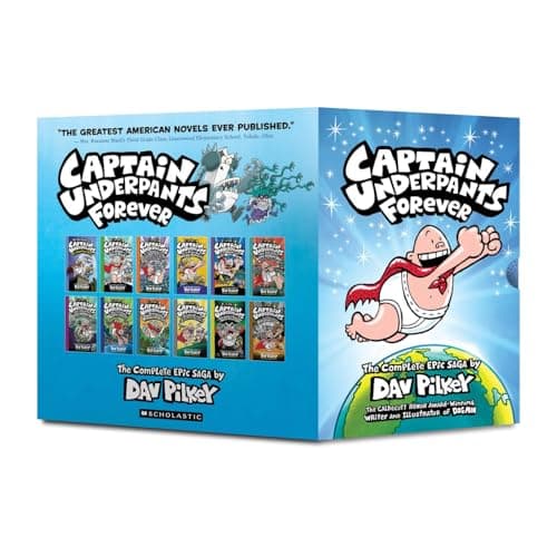 Kaptajn Underhyler Forever Box sæt (#1-12)