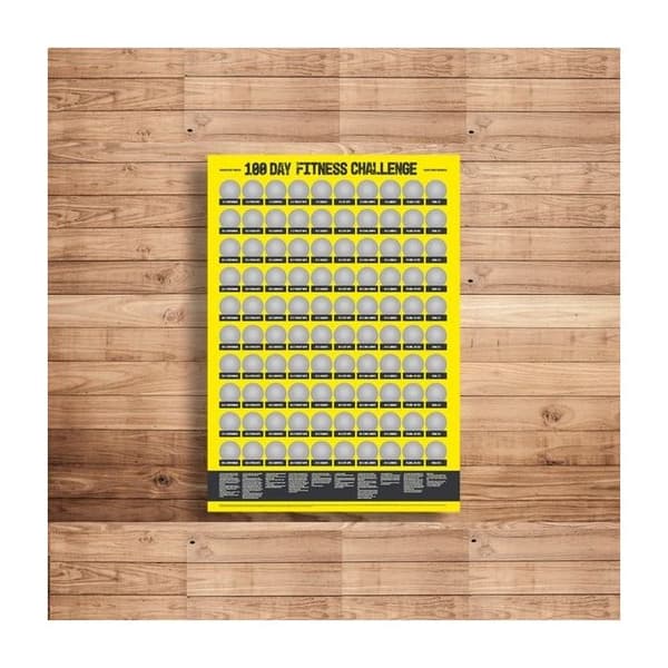 Scratch poster challenge 100 days fitness Challenge Sportpresent