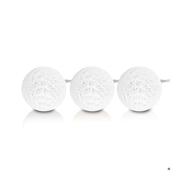 Batteridriven vit LED-kulgirlang