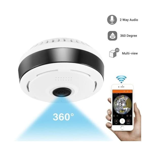 Panoramautsikt WiFi IP Night Vision Säkerhetskamera