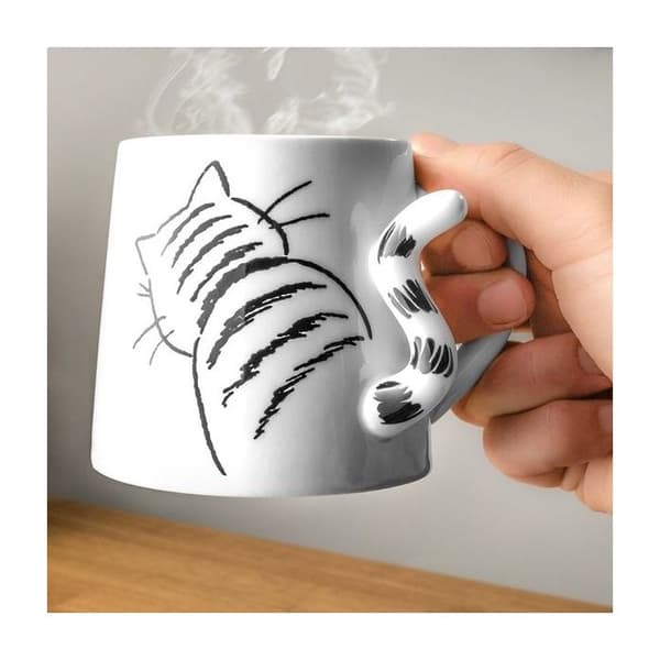 3D-präglad tailed kattmugg Djurmugg