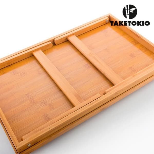Tallrik med mat - Bambu - 50 x 30 cm - Fällbara ben