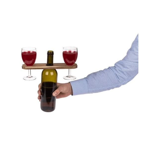 Vinflaskhållare och glasställ för vinflaskor