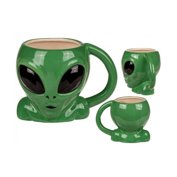 Grön främlinghuvud mugg Alien mugg