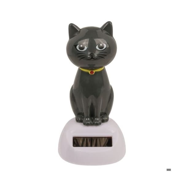 Chatfigur som gör huvudrörelser i solen