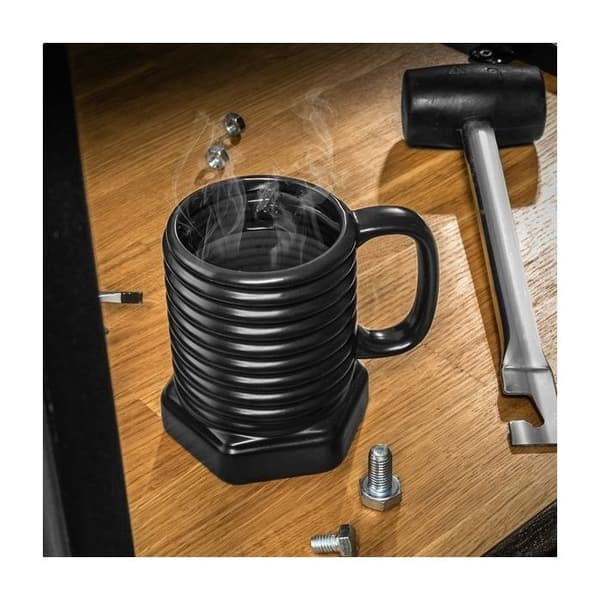 Svart mutterskruvmugg DIY originalmugg