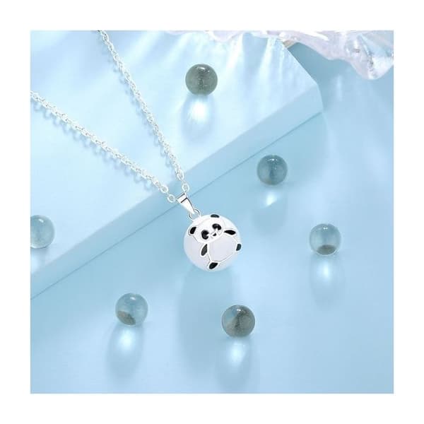 Silver Panda Gravid Bola Halsband