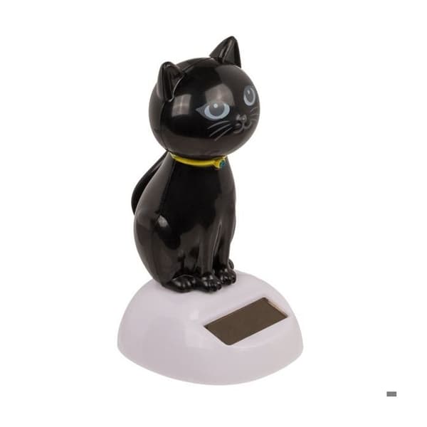 Chatfigur som gör huvudrörelser i solen