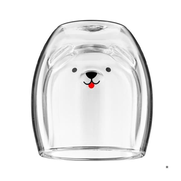 Dubbelvägg glasvalp Original kaffe- och temugg hund