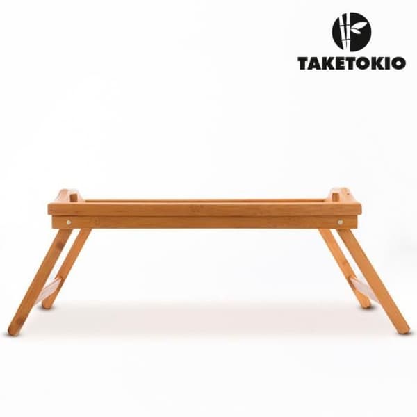 Tallrik med mat - Bambu - 50 x 30 cm - Fällbara ben