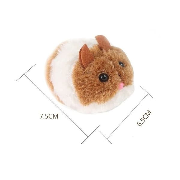 Hamster vibrerande kattleksak batterifri brun