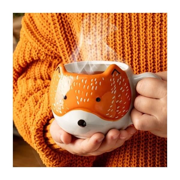 Rävmugg Kaffe- och temugg söt djurpresentidé