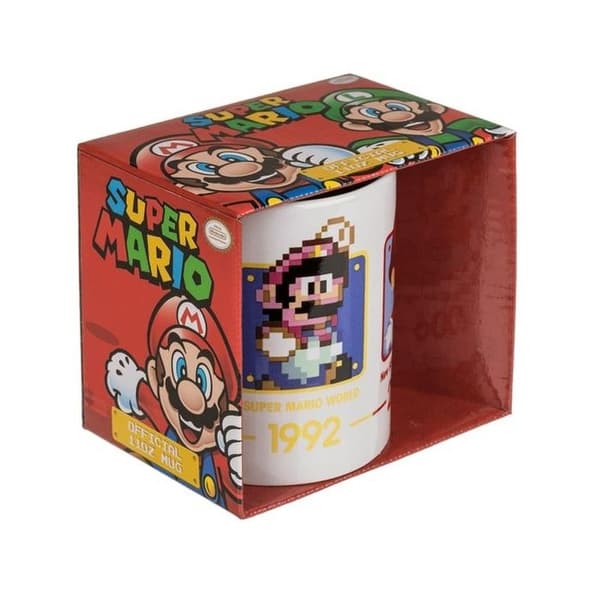 Videospelsmugg Super Mario 1987 till 2006 original nördmugg