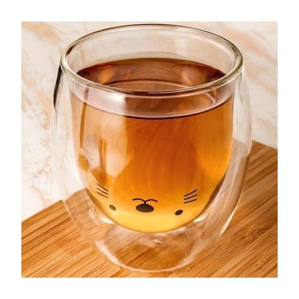 Dubbelväggig mugg kattmönster original kopp