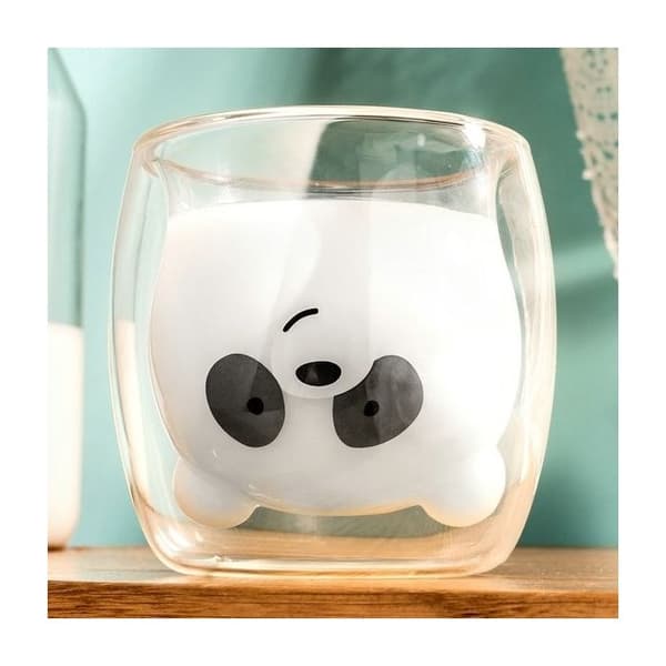 Pandamönster dubbelväggmugg Original kaffe- och temugg