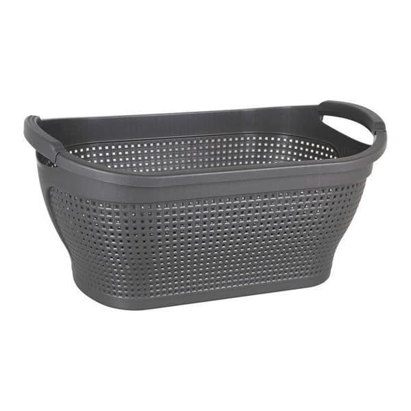 Tvättkorg - EUROWEB - Rektangulär - 31 L - Vit - Hållbart material