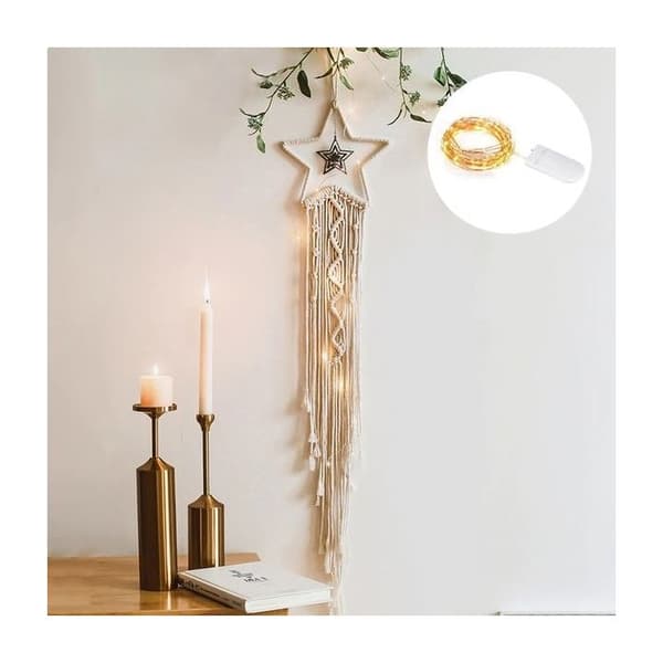 Macrame Star Dream Catcher LED Garland Sensor Drömfångare